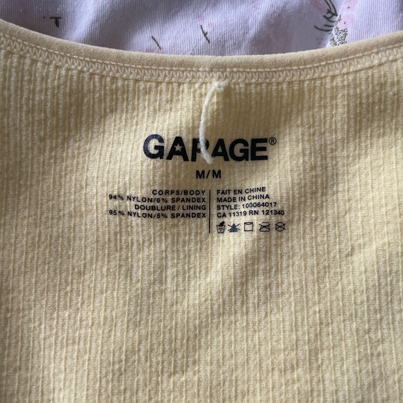 Garage Sunny Yellow Ribbed Tank Top - Picture 3 of 5